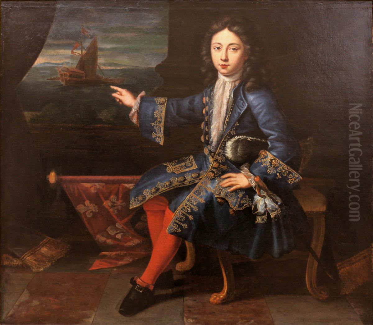 Portrait ducomte de Toulouse (1678-1737) Oil Painting by Hyacinthe Rigaud