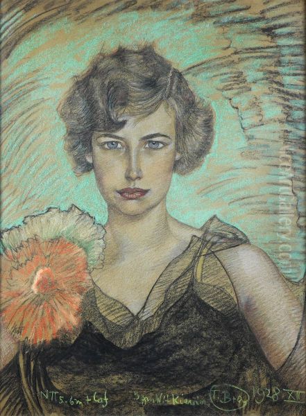 Portret kobiety Oil Painting by Stanislaw Ignacy Witkiewicz