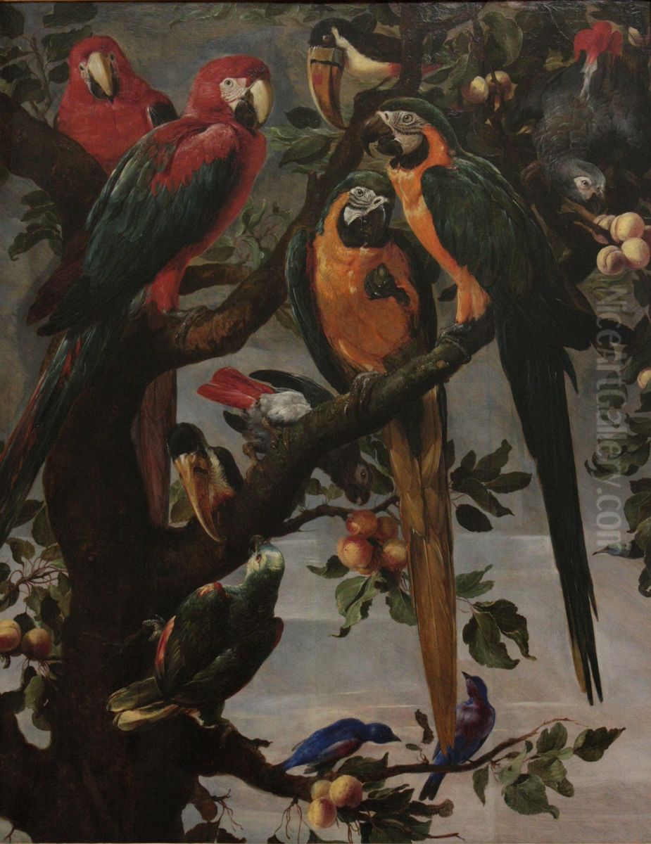 Perroquets et autres oiseaux Oil Painting by Frans Snyders