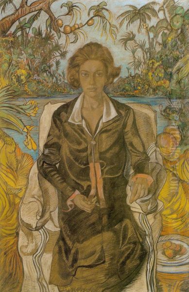 Portret Jadwigi Witkiewiczowej Oil Painting by Stanislaw Ignacy Witkiewicz (Witkacy)