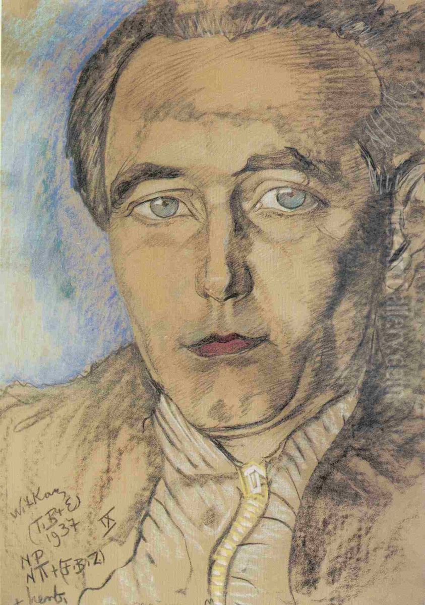 Portrait of Roman Ingarden Oil Painting by Stanislaw Ignacy Witkiewicz (Witkacy)