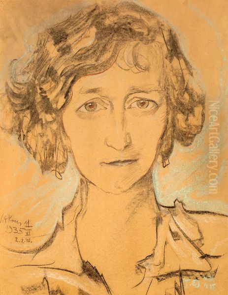 Portrait of Zofia Romer Oil Painting by Stanislaw Ignacy Witkiewicz (Witkacy)