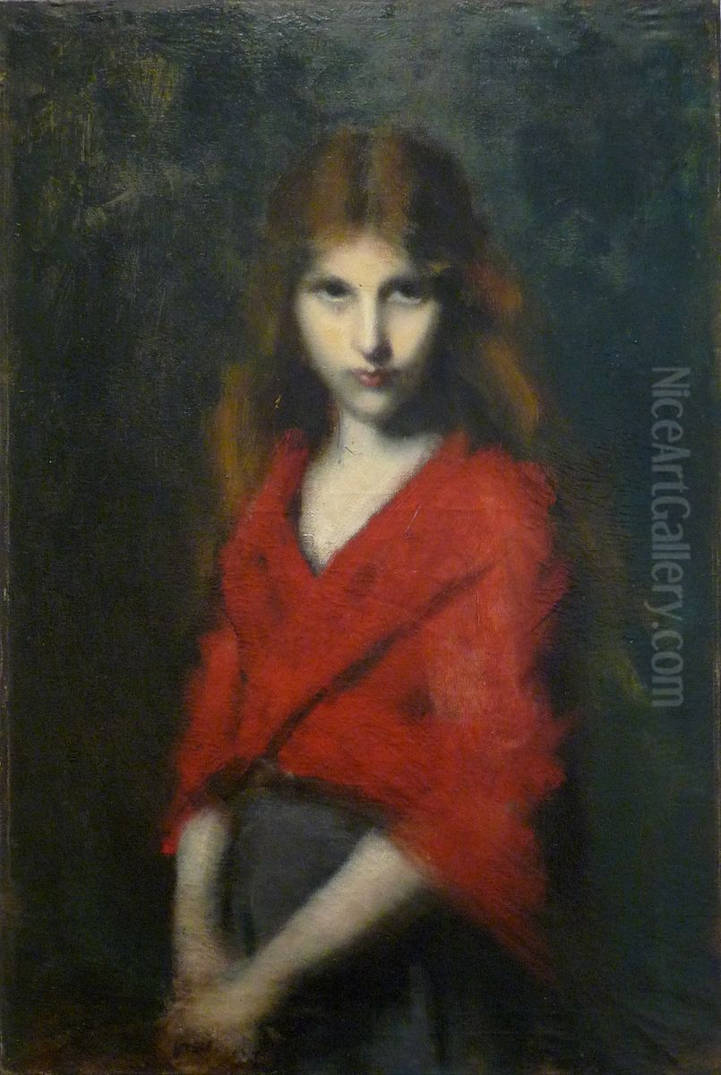 La frileuse Oil Painting by Jean-Jacques Henner