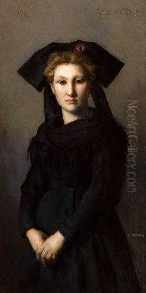 Alsace is Waiting Oil Painting by Jean-Jacques Henner
