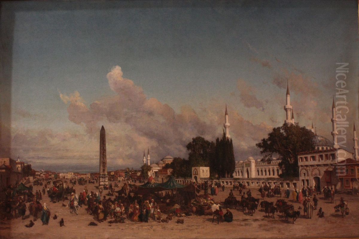 La place de l'At-Meidan a Constantinople Oil Painting by Fabius Brest