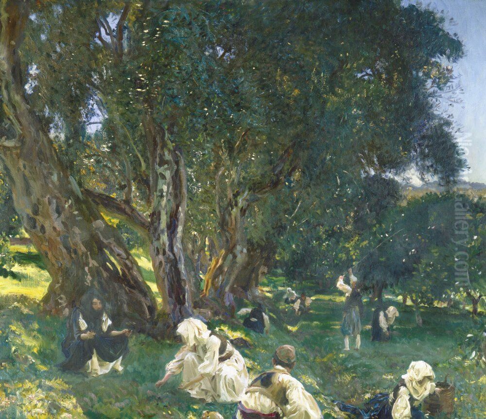 Albanska olivplockare Oil Painting by John Singer Sargent