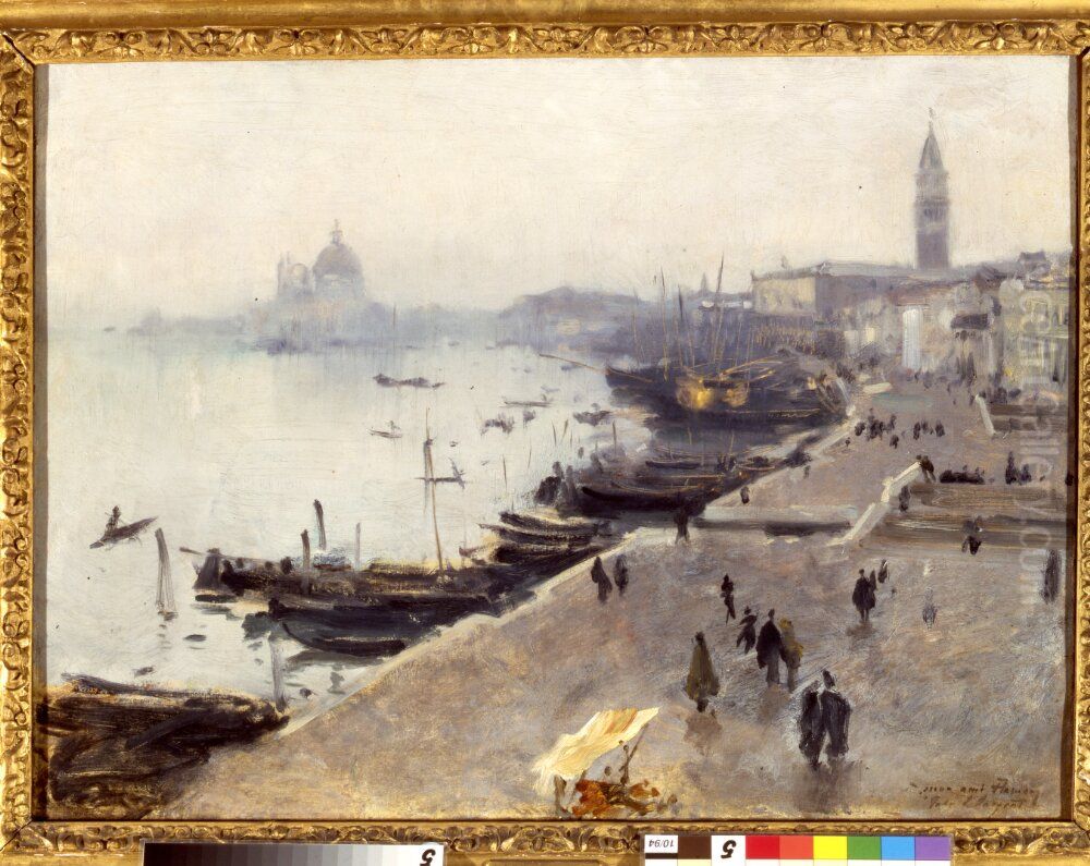 Venice in Grey Weather Oil Painting by John Singer Sargent