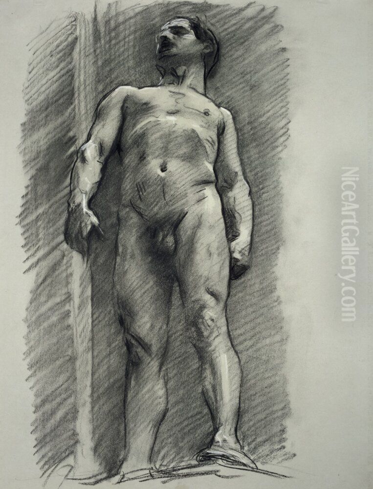 Staende naken man Oil Painting by John Singer Sargent