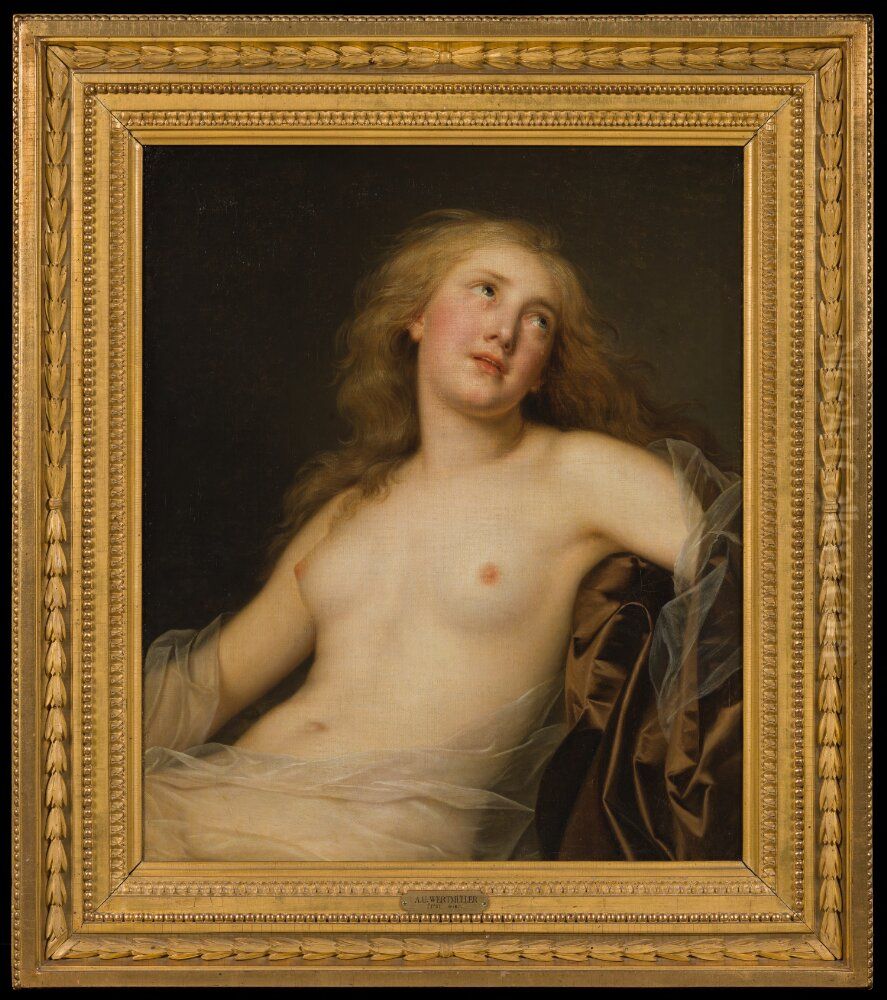 Study for Ariadne at Naxos Oil Painting by Adolf Ulrik Wertmuller