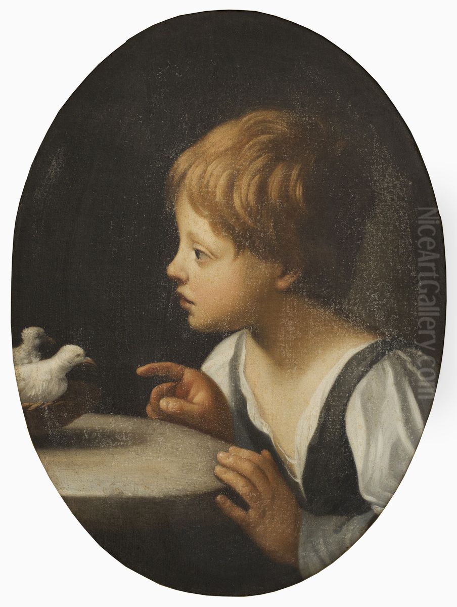 Child with Two Doves. Detail from 