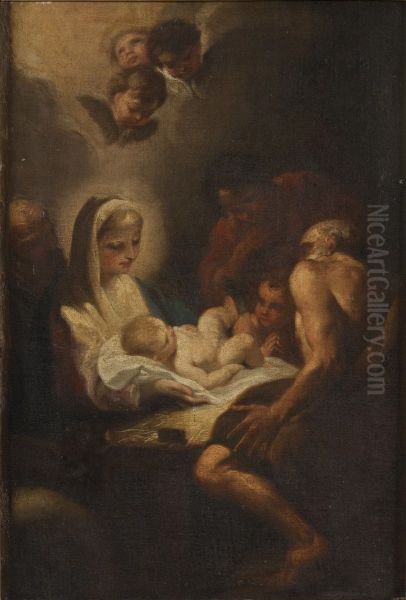 Herdarnas tillbedjan Oil Painting by Andrea Sacchi