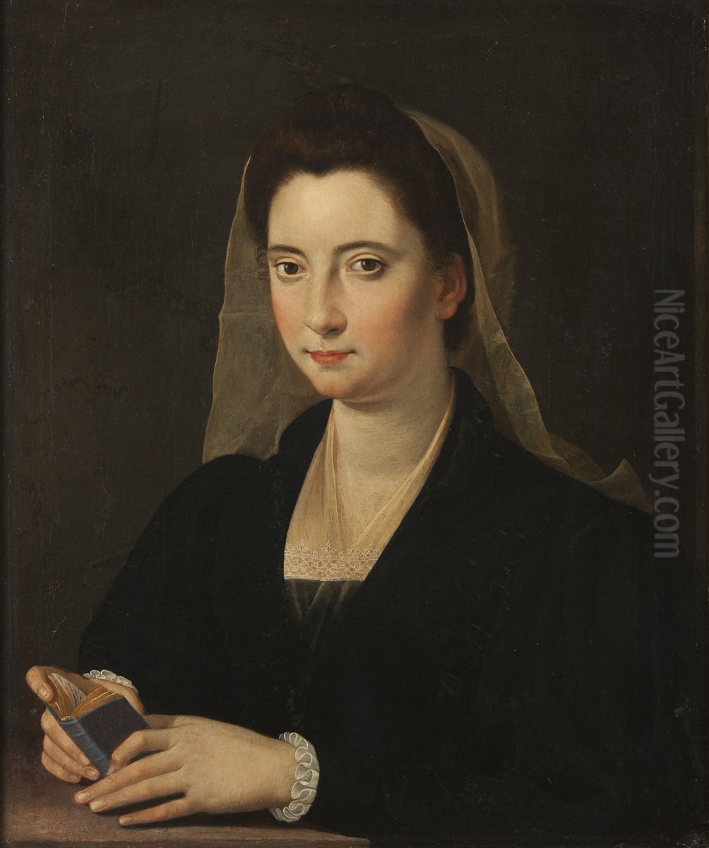 Yngre dam, kallad Lucrezia Cenci (1549-1599) Oil Painting by Scipione Pulzone