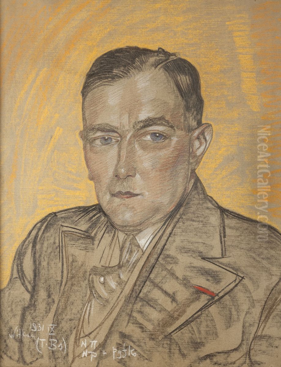 Portret Karola Szymanowskiego Oil Painting by Stanislaw Ignacy Witkiewicz (Witkacy)