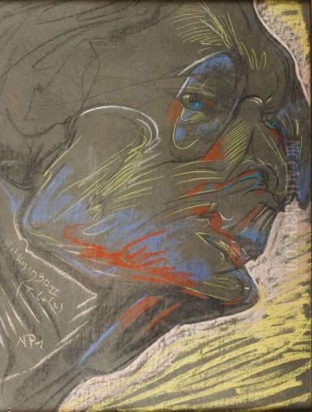 Portret Teodora Bialynickiego-Biruli Oil Painting by Stanislaw Ignacy Witkiewicz
