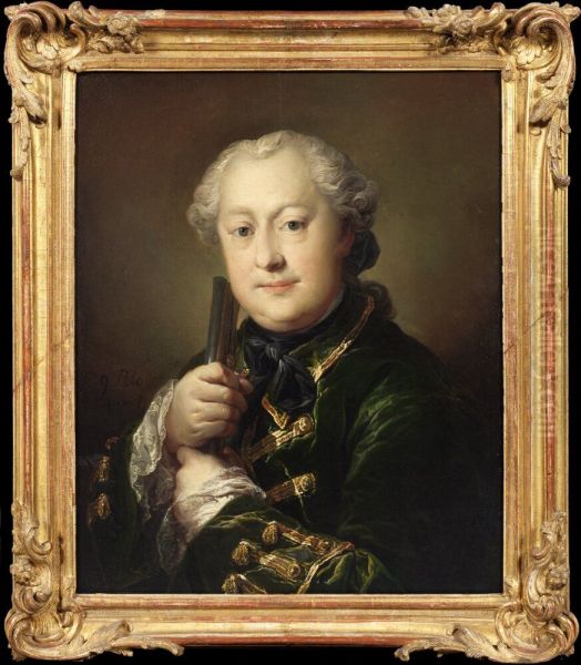 Carl Alexander von Ungern-Sternberg, Swedish Envoy in Copenhagen Oil Painting by Carl Gustaf Pilo