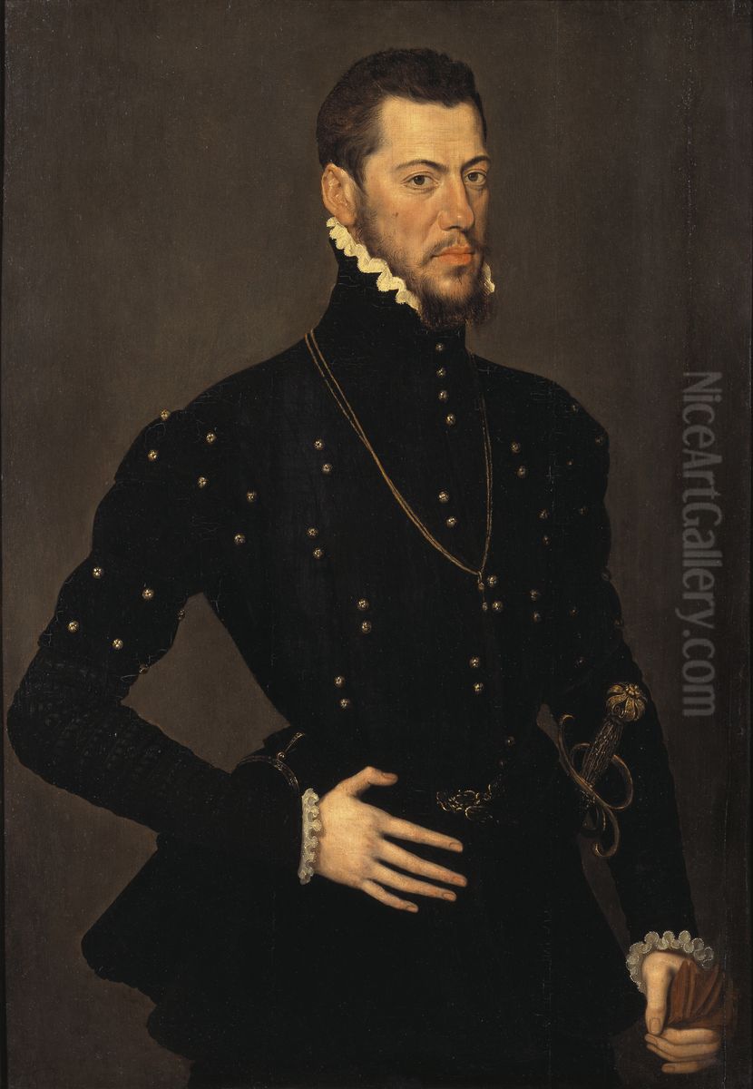 Portrait of a Spanish Nobleman Oil Painting by Antonis Mor