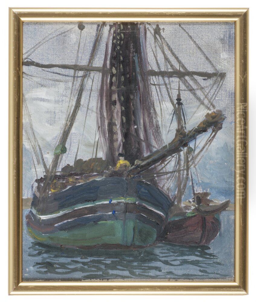Havstjockan lattar. Studie fran Lofoten Oil Painting by Anna Katarina Boberg