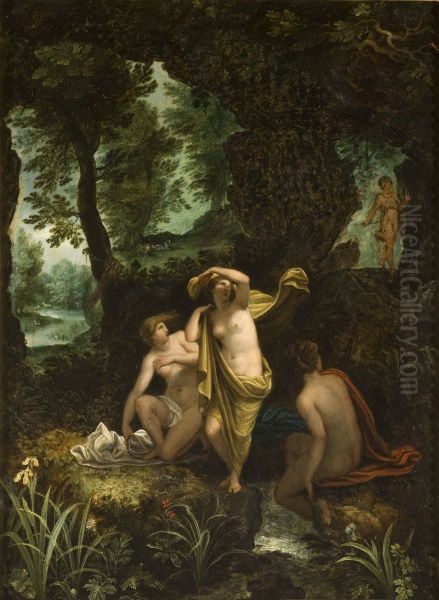 Landscape with Diana and Acteon Oil Painting by Jan Brughel