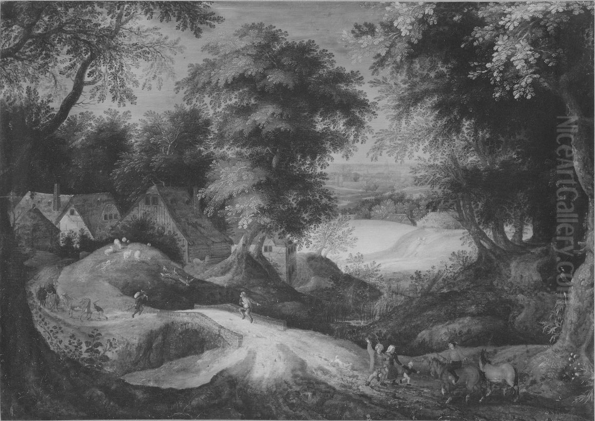 Phong canh voi trang trai Oil Painting by Pieter Brueghel the Younger