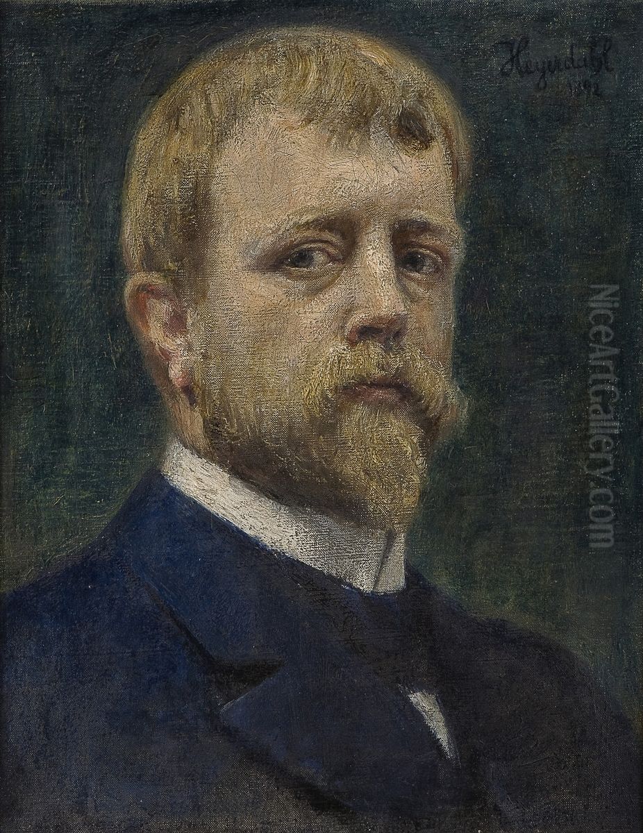 Self-portrait Oil Painting by Hans Heyerdahl