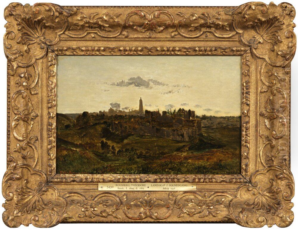 Utsikt over staden Bressuire Oil Painting by Theodore Rousseau