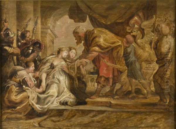 Ester och Ahasverus Oil Painting by Peter Paul Rubens