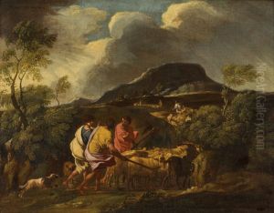 Landscape in a Storm with Shepherds and Cattle