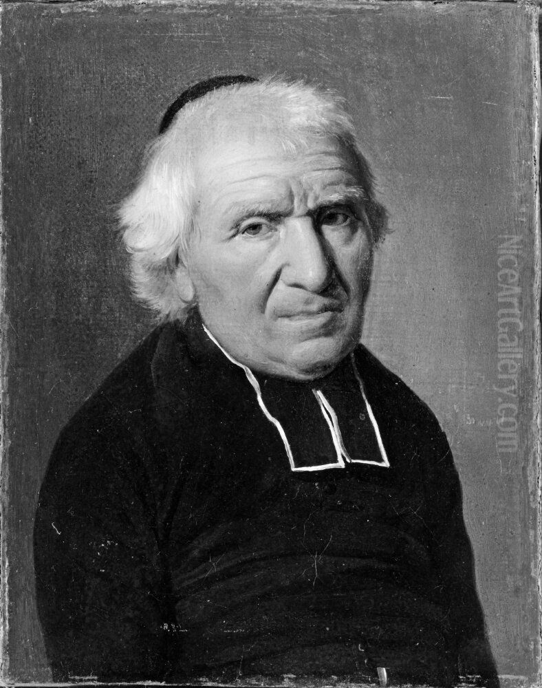 Abbe Leynoy Oil Painting by Louis-Leopold Boilly