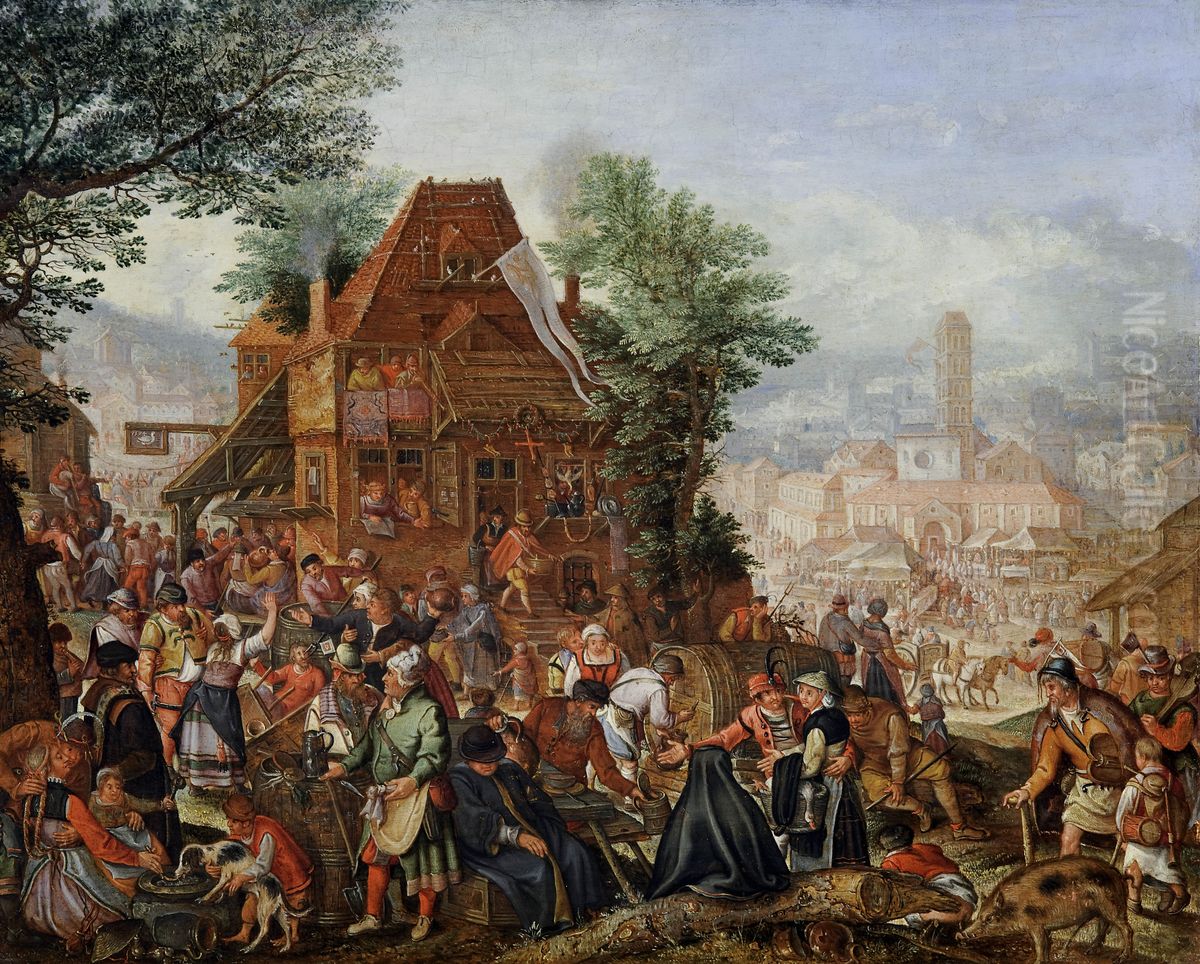 Feast on the Anniversary of a Church Foundation Oil Painting by Pieter Stevens