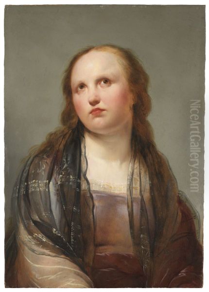 Portratt av en ung kvinna Oil Painting by Pieter de Grebber
