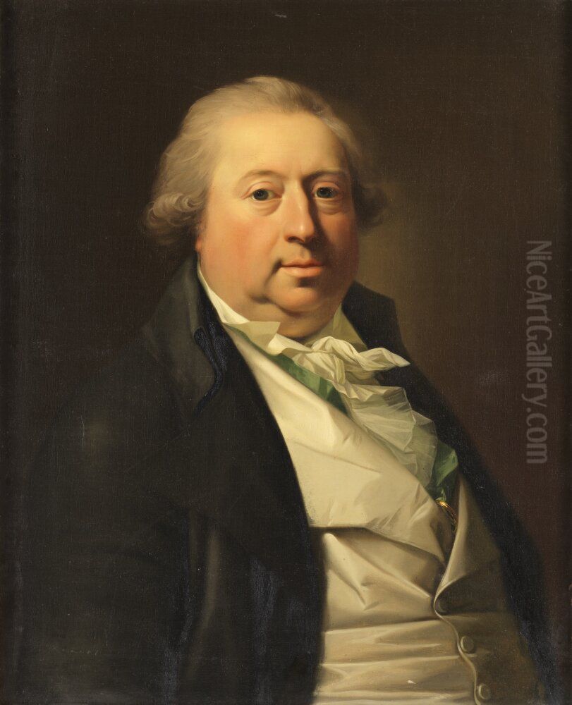 Johan Tobias Sergel, Sculptor Oil Painting by Jens Juel