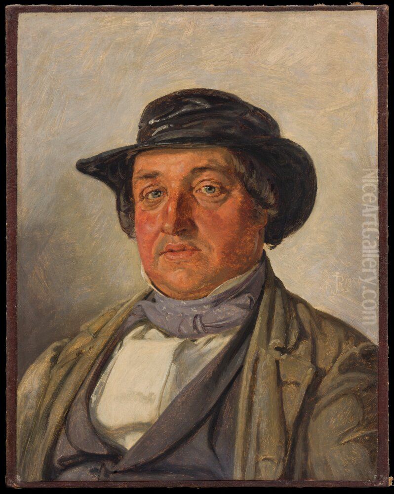 The Actor Kristian Mantzius Oil Painting by Jorgen Roed