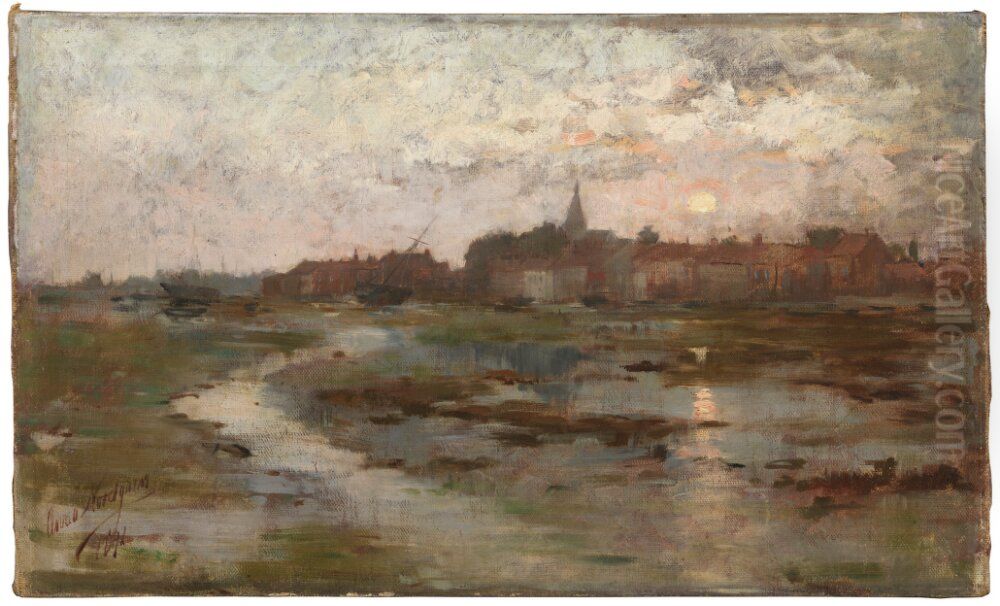 Coastal Landscape Oil Painting by Anna Nordgren