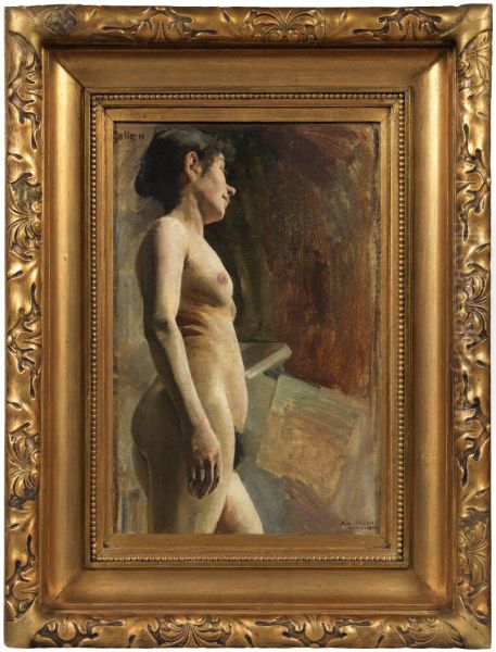 Nude Study Oil Painting by Akseli Gallen-Kallela