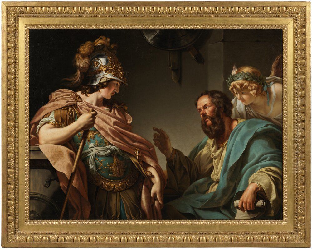 Alcibiades being taught by Socrates Oil Painting by Francois-Andre Vincent