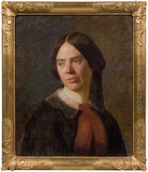 Charlotte Troili (nee Geijer). The Artist's Wife. Unfinished Oil Painting by Uno Troili