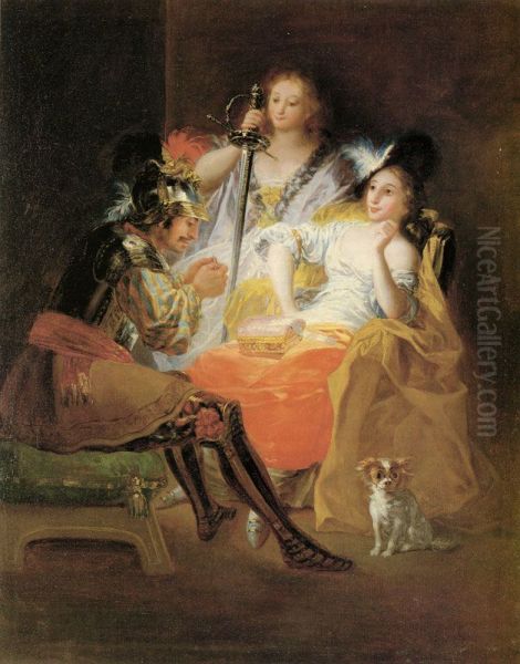 Hercules and Omphale Oil Painting by Francisco Goya Fuendetodos