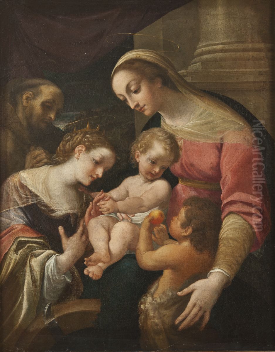 The Mystic Marriage of St Catherine Oil Painting by Ludovico Carracci
