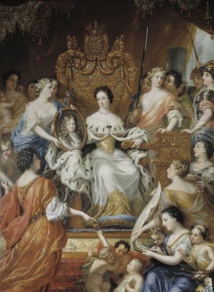 Allegori over ankedrottning Hedvig Eleonoras formyndarregering Oil Painting by David Klocker Ehrenstrahl