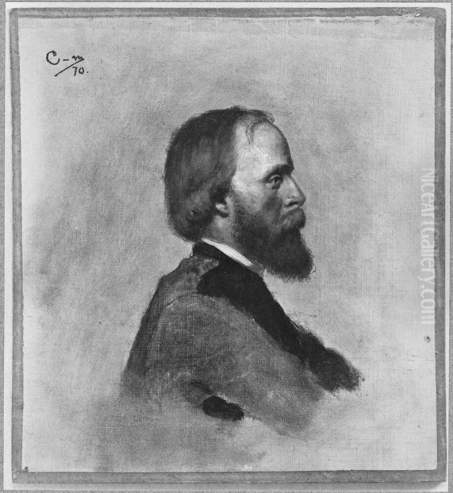 Gotthard Werner (1837-1903), konstnar Oil Painting by Gustaf Cederstrom