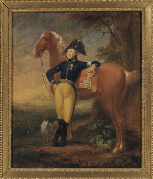 Johan Adam von Gertten (1767-1835), overste, stathallare pa Stromsholms slott, landskapsmalare Oil Painting by Aleksander Laureus