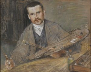 Johan Kindborg, 1861-1907, konstnar, gift med tragravoren Emy Edman
