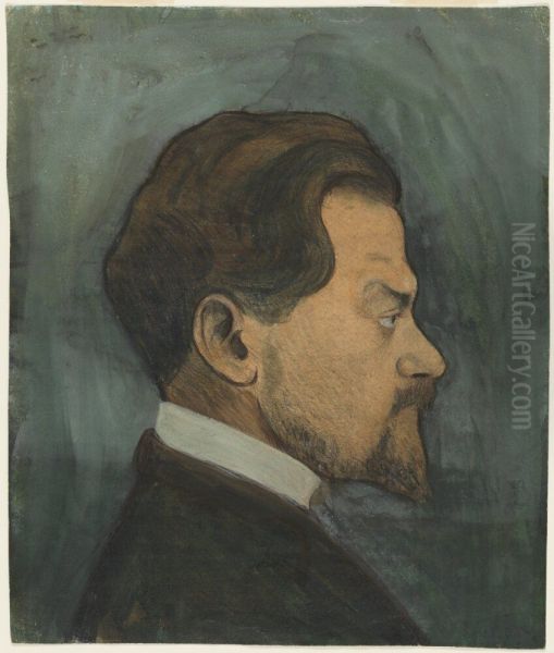 Edvard Waller (1870-1921), skulptor Oil Painting by Ivar Arosenius