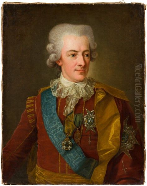 Gustav III (1746-1792), King of Sweden Oil Painting by Per Krafft the Elder
