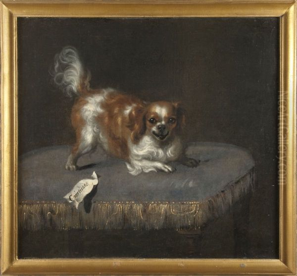 Hunden Courtisane Oil Painting by David Klocker Ehrenstrahl