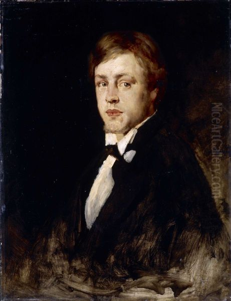 Portrett av Hans Olaf Heyerdahl Oil Painting by Eilif Peterssen