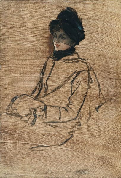 Study of Kathleen Newton Oil Painting by James Jacques Joseph Tissot