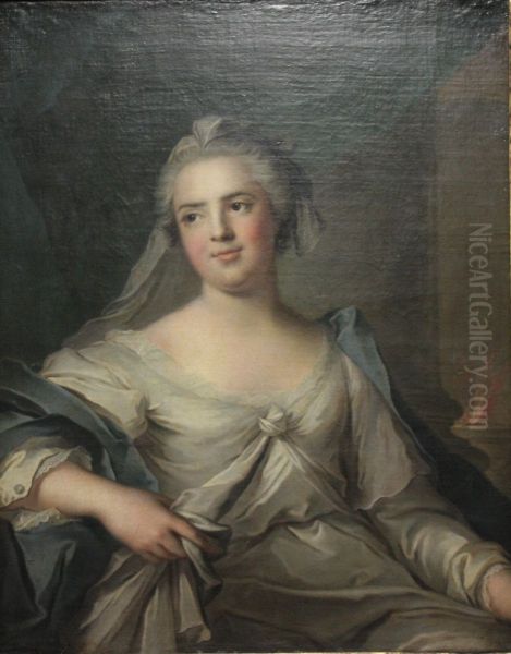 Portrait de Mme Henriette en Vestale, dit autrefois a tort Portrait de Mme Dupin Oil Painting by Jean-Marc Nattier