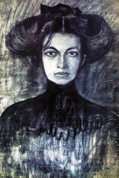 Portret Stefanii Jaworskiej Oil Painting by Stanislaw Ignacy Witkiewicz