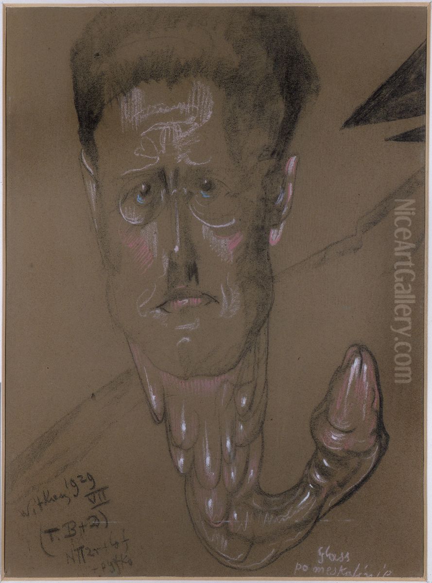 Portrait of Stefan Glass Oil Painting by Stanislaw Ignacy Witkiewicz (Witkacy)